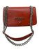 Prada Clay Orange Saffiano Leather Glossy Silver Tone Hardware Shoulder Bag Clay Orange