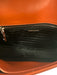 Prada Clay Orange Saffiano Leather Glossy Silver Tone Hardware Shoulder Bag Clay Orange