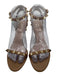Valentino Garavani Shoe Size 37 Beige & Tan Leather Upper Rockstud Sandals Beige & Tan / 37