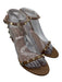 Valentino Garavani Shoe Size 37 Beige & Tan Leather Upper Rockstud Sandals Beige & Tan / 37