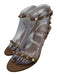 Valentino Garavani Shoe Size 37 Beige & Tan Leather Upper Rockstud Sandals Beige & Tan / 37