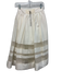 Alice + Olivia Size 0 White Cotton Blend Sheer Paneling Gathered Waist Skirt White / 0