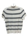 Madewell Size M White & Black Viscose Blend Striped Collared Button Up Knit Top White & Black / M