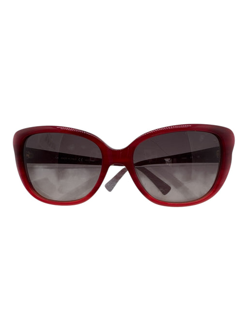 Valentino Red & Black Acetate Solid Gradient Lens Cat Eye Sunglasses Red & Black