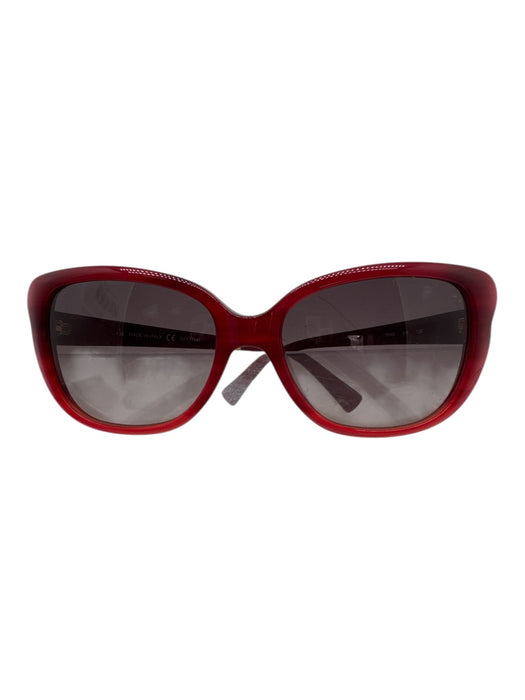 Valentino Red & Black Acetate Solid Gradient Lens Cat Eye Sunglasses Red & Black