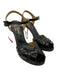 Valentino Garavani Shoe Size 39 Black & Clear Patent Leather Solid Sandals Black & Clear / 39