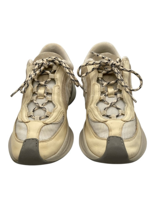 Gucci Shoe Size 39 Beige, White, Gray Leather Upper Fabric Block GG Sneakers Beige, White, Gray / 39