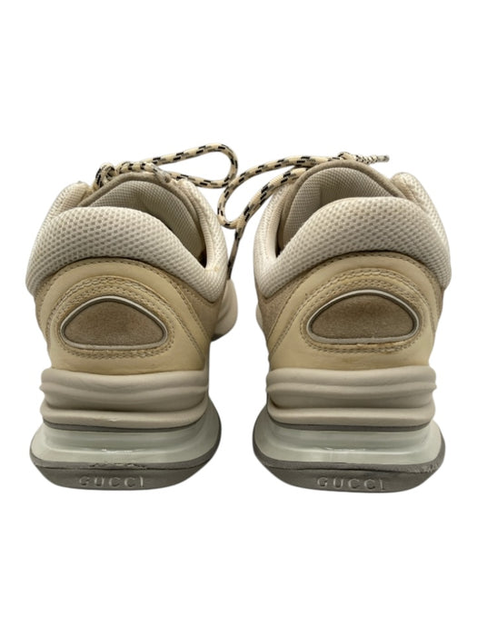 Gucci Shoe Size 39 Beige, White, Gray Leather Upper Fabric Block GG Sneakers Beige, White, Gray / 39