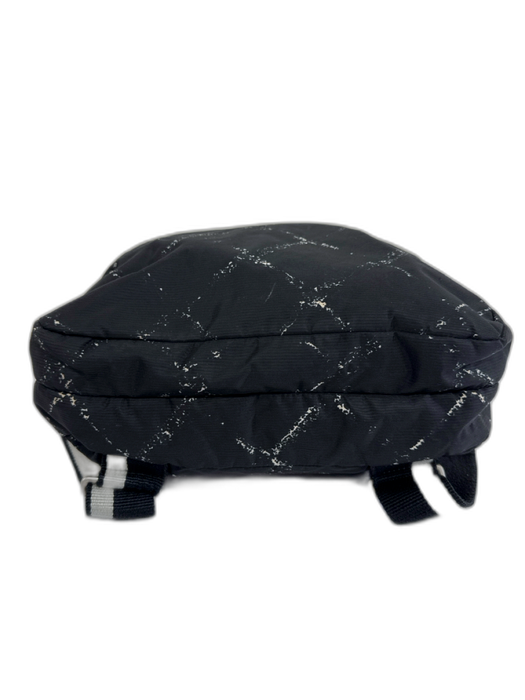 Chanel Black, White, Red Nylon Zip Close Lattice Print Backpack Bag Black, White, Red / Medium