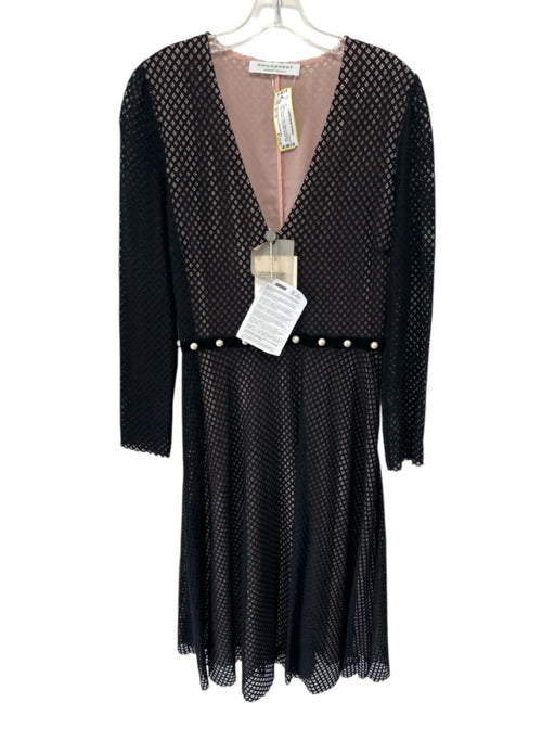 Philosophy di Lorenzo Serafini Size M / 10 Black & Pink Cotton & Polyamide Dress Black & Pink / M / 10