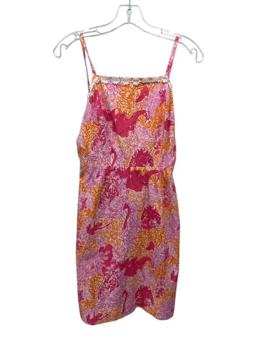 Lilly Pulitzer Size XS Pink, Orange & White Cotton Animal Print Scribble Dress Pink, Orange & White / XS