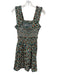 Sea New York Size XS Green, Blue & Orange Print Ruffle Strap Floral Dress Green, Blue & Orange Print / XS