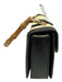 Tiffany & Fred Beige & Black Straw & Leather Woven Flap Toggle Clasp Bag Beige & Black