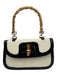 Tiffany & Fred Beige & Black Straw & Leather Woven Flap Toggle Clasp Bag Beige & Black