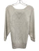 Brochu Walker Size M White Cotton Knit 3/4 Sleeve V Neck Chevron Detail Sweater White / M