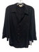 L'agence Size M Black Rayon Long Sleeve Button Up Collared Shirt Top Black / M