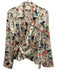 Cinq a Sept Size M Cream White & Multi Polyester Floral Long Sleeve Wrap Top Cream White & Multi / M