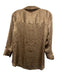 L'agence Size M Brown Silk 3/4 Sleeve Abstract Print Button Up Shirt Top Brown / M