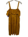 Cynthia Rowley Size 10 Marigold Yellow Cotton Sleeveless Gathered Detail Dress Marigold Yellow / 10