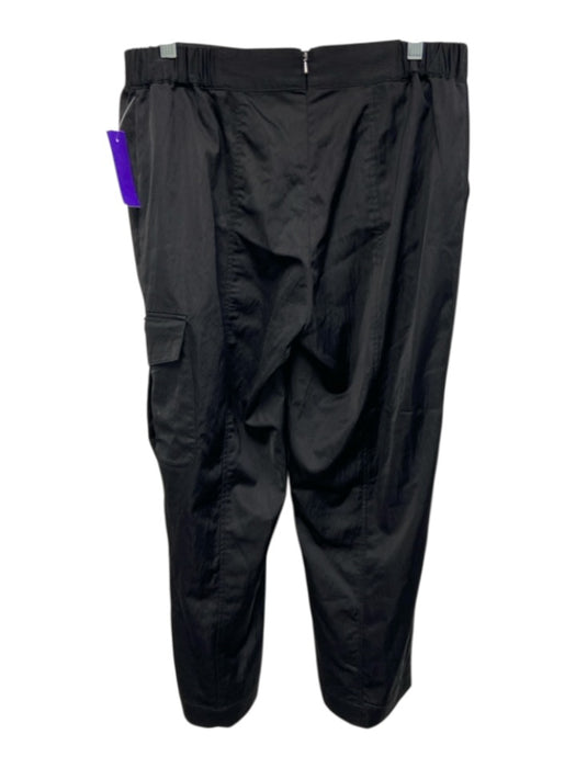 Hilton Hollis Size M Black Rayon Blend Button Front Pintuck Front Pant Set Black / M