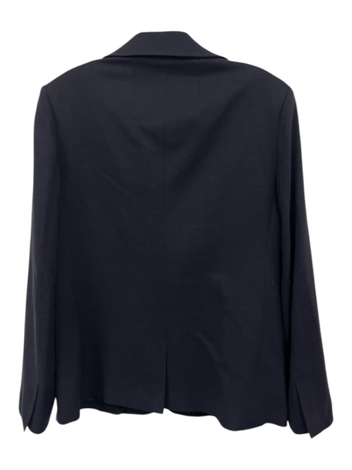 Frame Size 6 Midnight blue Viscose Blend Flap Pocket Two Button Blazer Jacket Midnight blue / 6