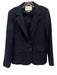 Frame Size 6 Midnight blue Viscose Blend Flap Pocket Two Button Blazer Jacket Midnight blue / 6