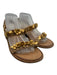 Valentino Garavani Shoe Size 40 Beige & Gold Tone Leather Upper Flat Sandals Beige & Gold Tone / 40
