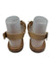 Valentino Garavani Shoe Size 40 Beige & Gold Tone Leather Upper Flat Sandals Beige & Gold Tone / 40