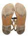 Valentino Garavani Shoe Size 40 Beige & Gold Tone Leather Upper Flat Sandals Beige & Gold Tone / 40