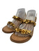 Valentino Garavani Shoe Size 40 Beige & Gold Tone Leather Upper Flat Sandals Beige & Gold Tone / 40