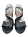 Bernardo Shoe Size 9.5 Black Leather Upper Ankle Buckle Platform Sandals Black / 9.5