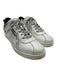 Chanel Shoe Size 40 White & Black Leather Upper Logo Low Top Lace Up Sneakers White & Black / 40