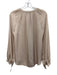 Theory Size M Light Pink Silk Buttons Gathered Neckline Long Sleeve Top Light Pink / M