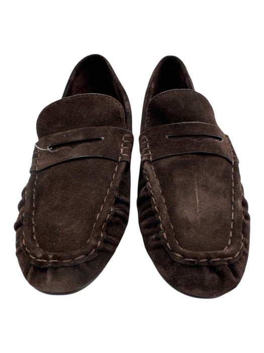 Madewell Shoe Size 9.5 Dark Brown Suede leather Slip On Penny Loafers Dark Brown / 9.5