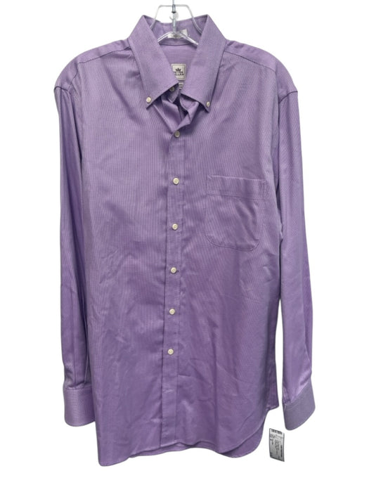 Peter Millar Size M Purple Cotton Micro Button Up Men's Long Sleeve Shirt Purple / M
