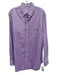 Peter Millar Size M Purple Cotton Micro Button Up Men's Long Sleeve Shirt Purple / M