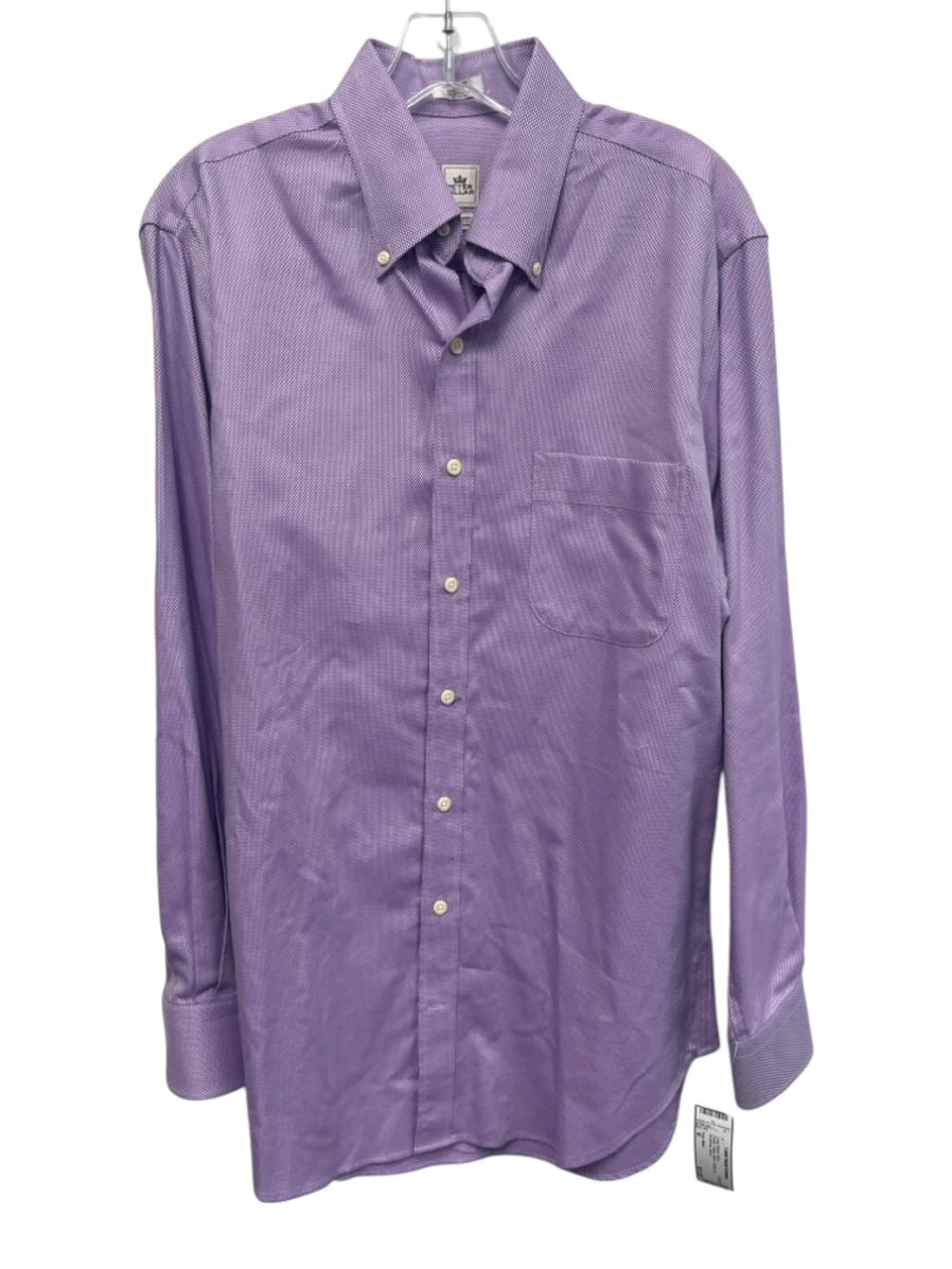 Peter Millar Size M Purple Cotton Micro Button Up Men's Long Sleeve ...