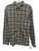 7 For All Mankind Size M Black & White Cotton Plaid Button Up Long Sleeve Shirt Black & White / M