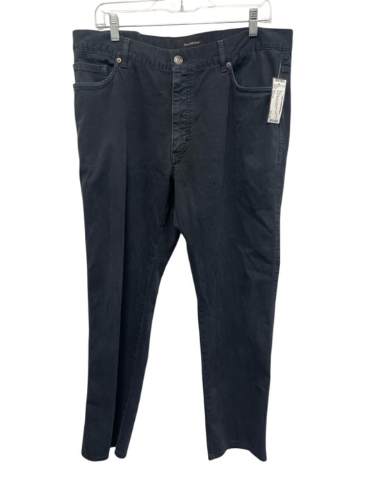 Zegna AS IS Size Est 34 Blue Cotton Blend Solid Khakis Men's Pants Blue / Est 34