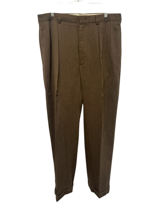 Polo Size Est 34 Dark Tan Cotton Blend Solid Cuffed Khakis Men's Pants Dark Tan / Est 34