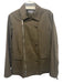 Vince Size M Olive Green Canvas Solid Zip UP Asymetric Zip Men's Jacket Olive Green / M