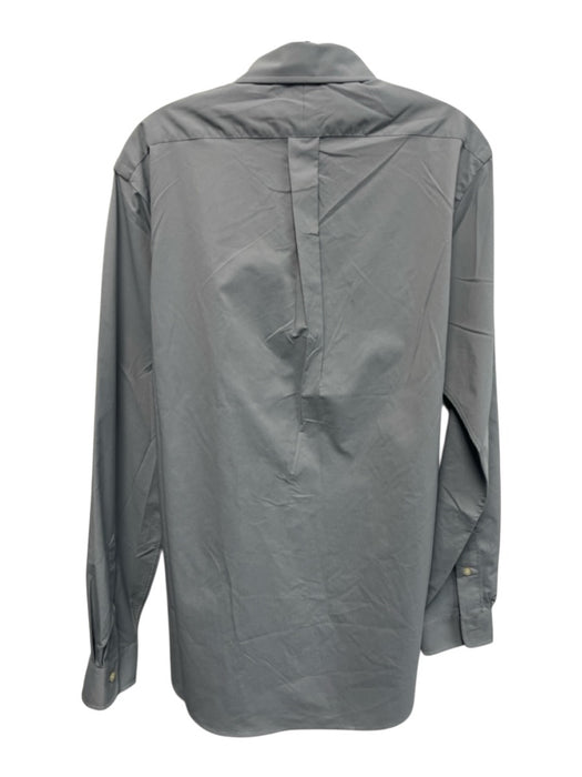 Ralph Lauren NWT Size M Gray Synthetic Solid Button Up Men's Long Sleeve Shirt Gray / M