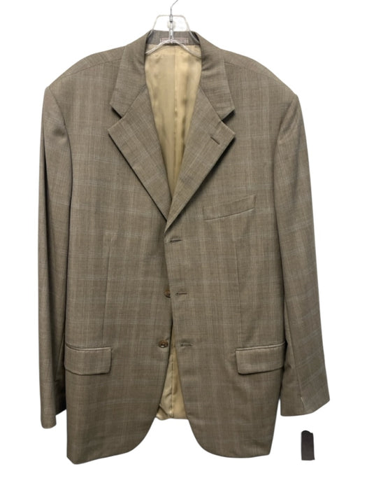 Cornelliani Gray Wool Blend Plaid 3 button Men's Blazer Gray / 54L
