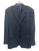 Canali AS IS Blue Wool Blend Solid 3 button Men's Blazer Blue / 56L