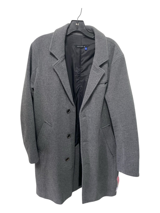 Salence Size M Gray Wool Blend Solid Overcoat Men's Jacket M