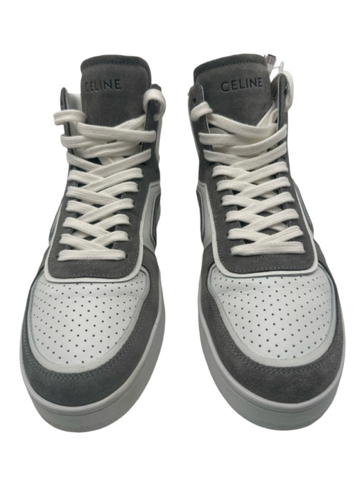 Celine Shoe Size 42 Like New Gray & White Leather & Suede Two Tone Eagle Shoes 42