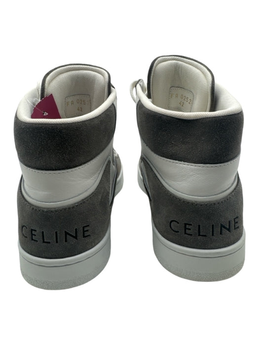 Celine Shoe Size 42 Like New Gray & White Leather & Suede Two Tone Eagle Shoes 42