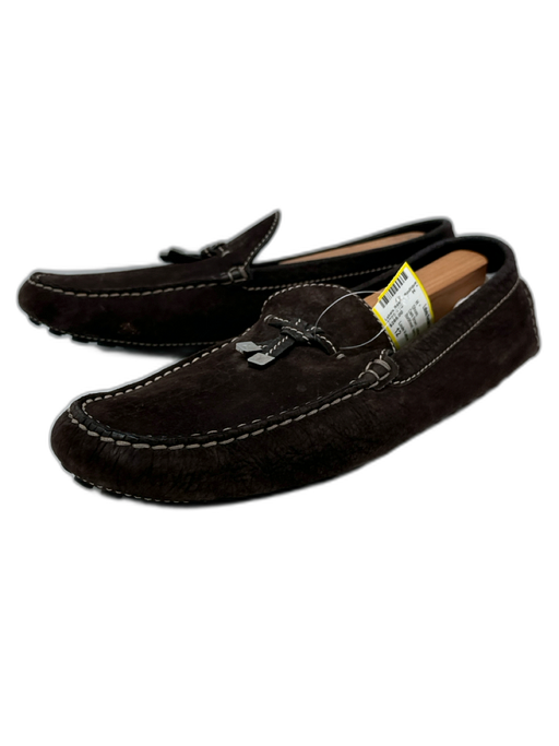 Louis Vuitton Shoe Size 12 Dark Brown Leather Solid Driver Men's Shoes Dark Brown / 12