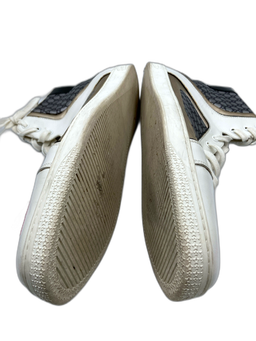 Gucci Shoe Size 14 AS IS White & Gray Leather Guccissima Sneaker Men's Shoes White & Gray / 14