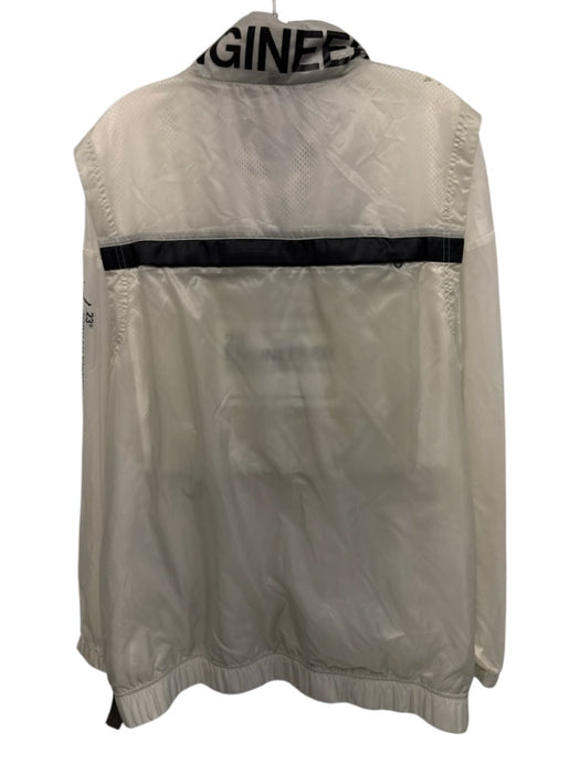 Jordan Size XL White & Black Nylon Zipper Men's Jacket White & Black / XL